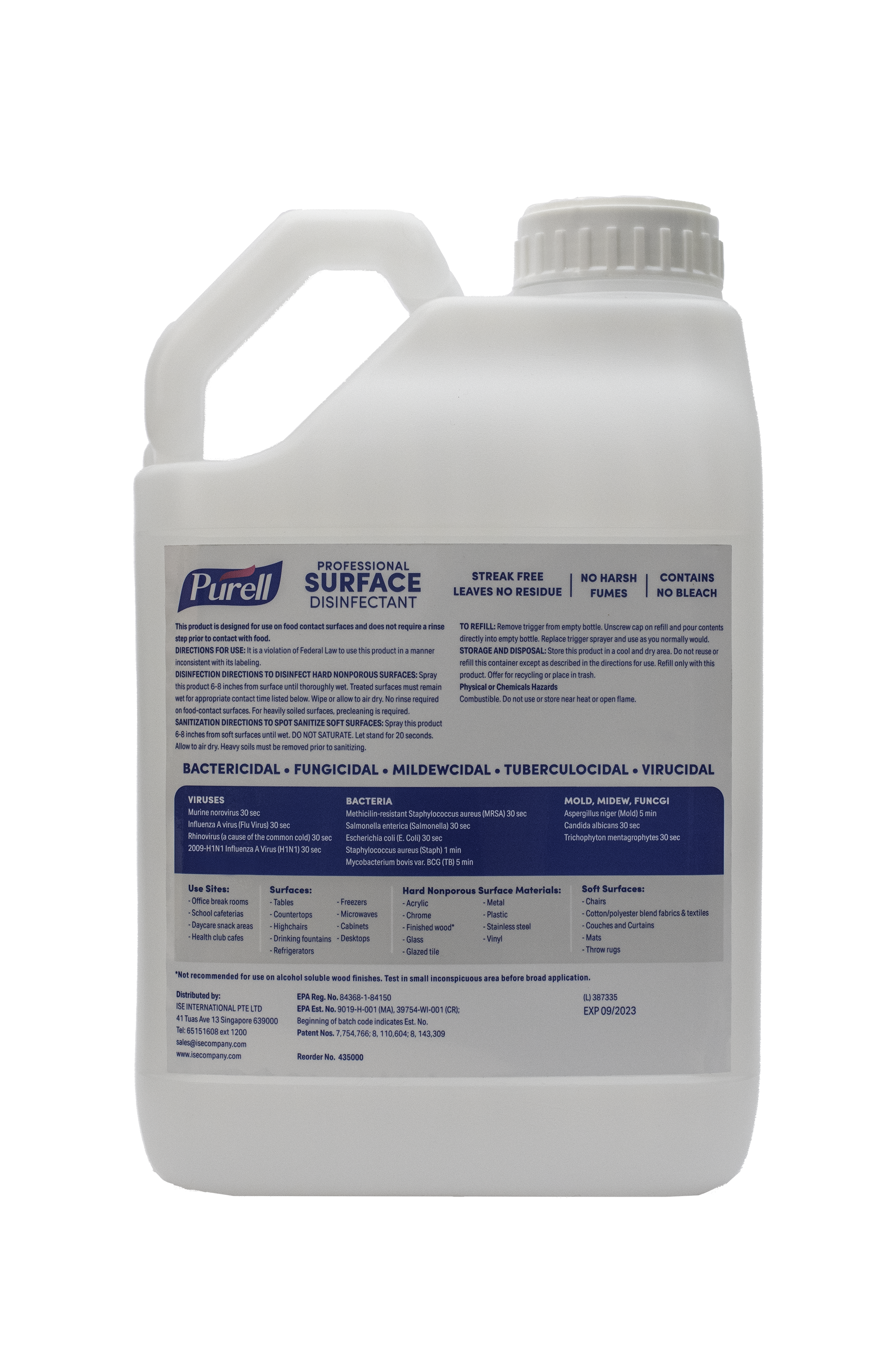 Purell Professional Surface Disinfectant 5000ml Capped Bottle Fresh Citrus Scent