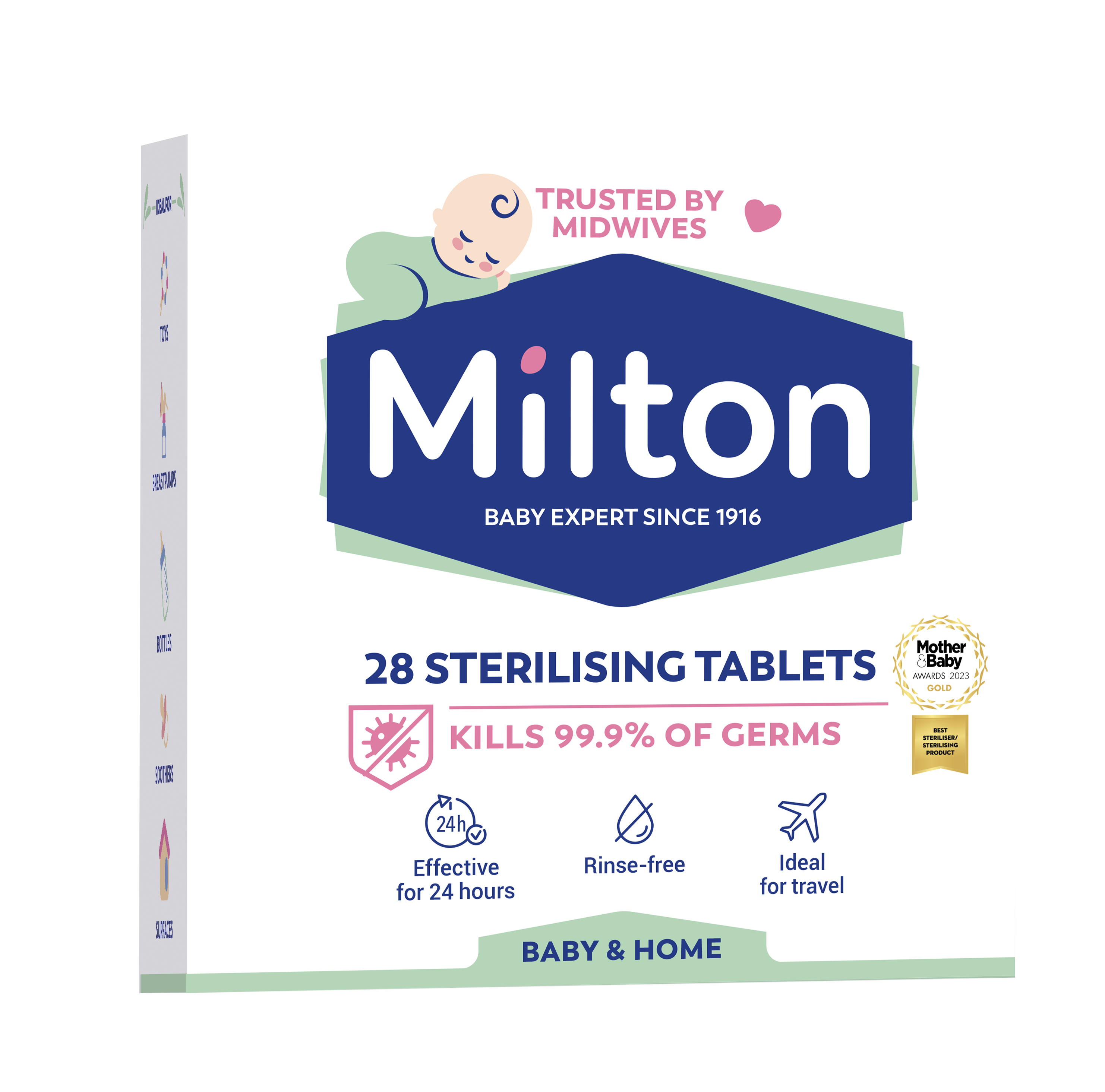 MILTON Combi Steriliser 5L + FREE Plastic Tongs & FREE 2 x MILTON Sterilizing Tablets 28s