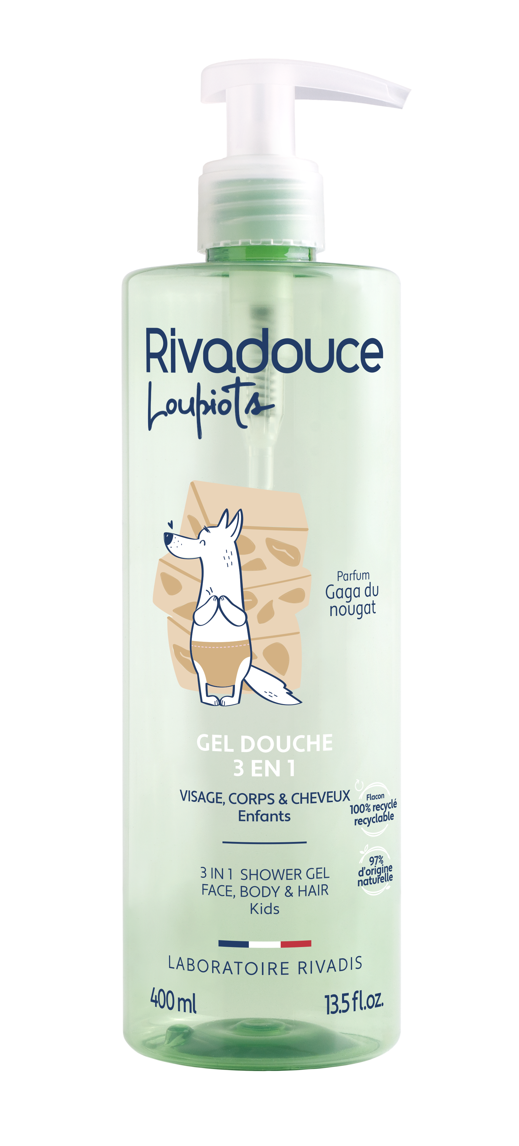 Rivadouce Loupiots Gaga Du Nougat 3-in-1 Shower Gel 400ml