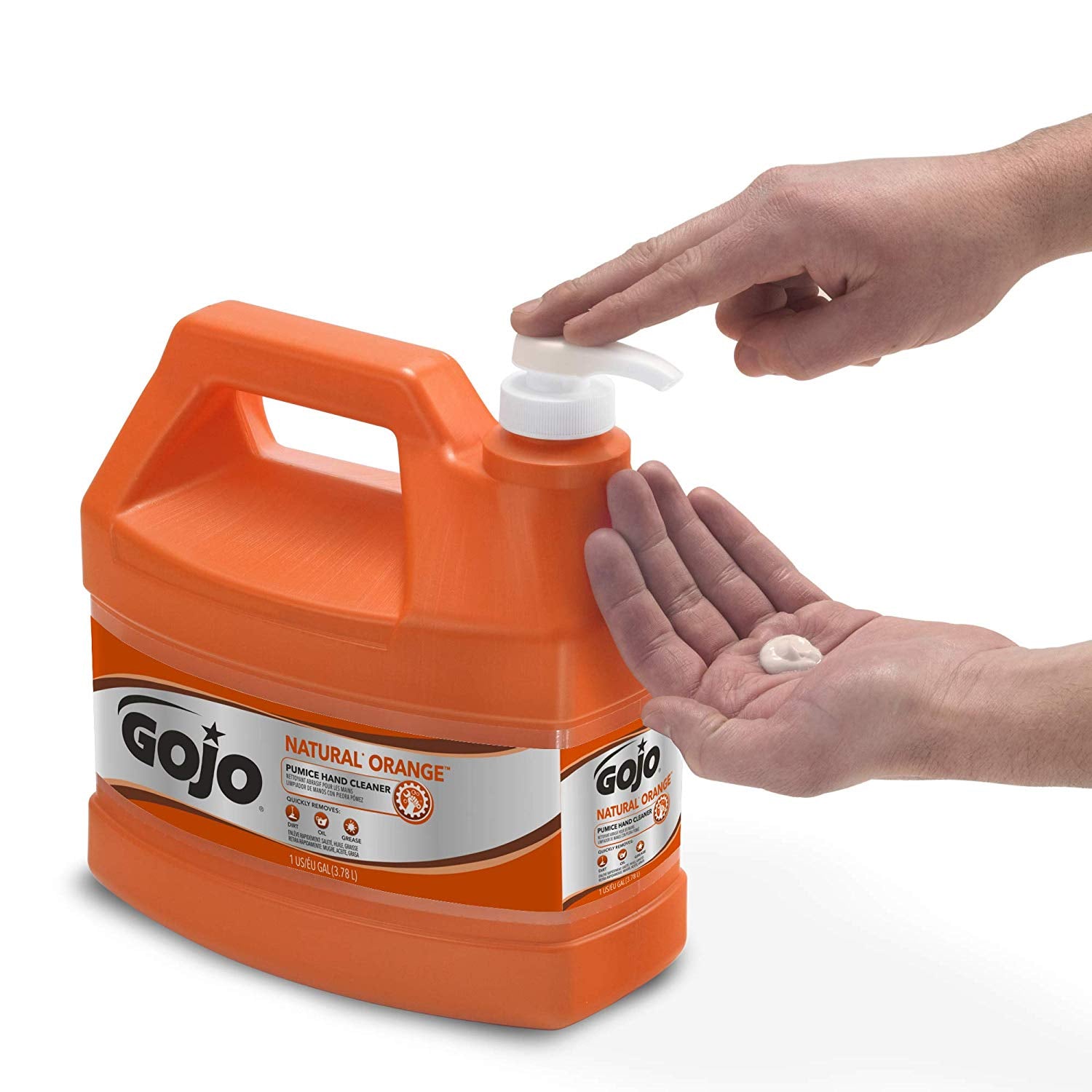 GOJO® NATURAL ORANGE Pumice Hand Cleaner - 1 gallon pump bottle (Pack of 4)
