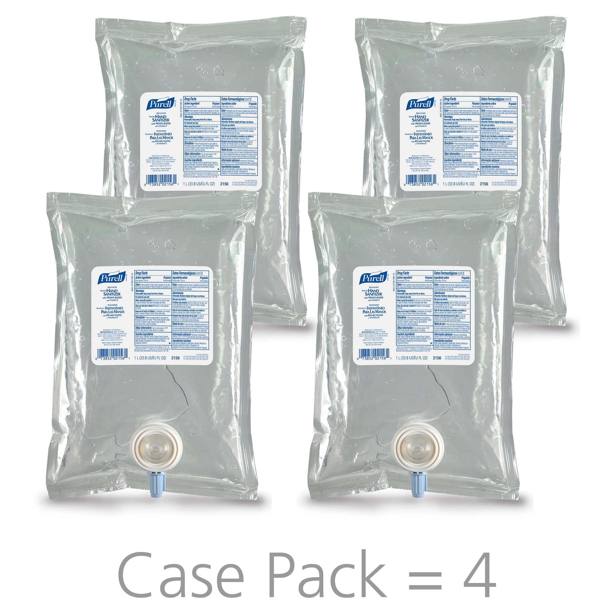 PURELL® Advanced Instant Hand Sanitizer - 1000ml (Pack of 4)