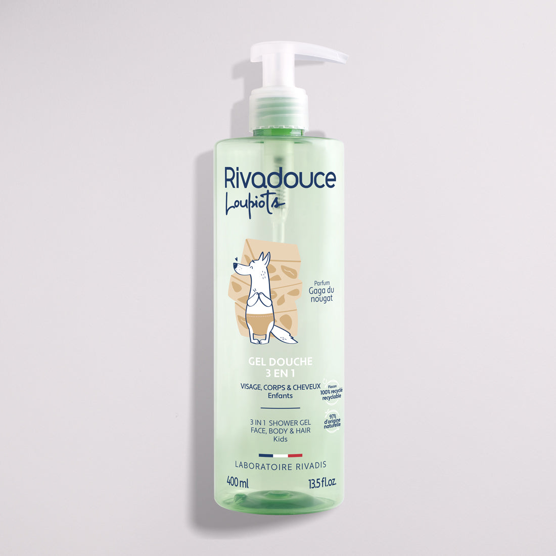 Rivadouce Loupiots Gaga Du Nougat 3-in-1 Shower Gel 400ml