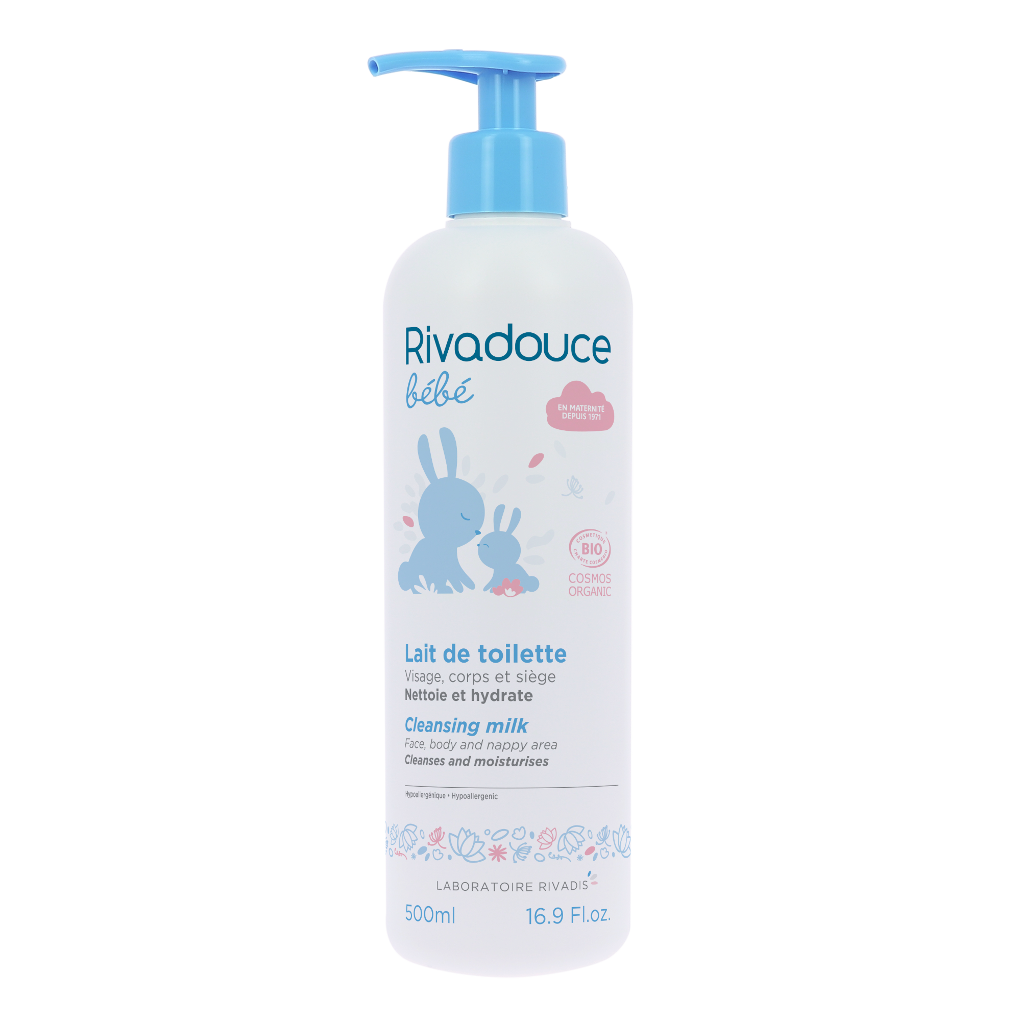Rivadouce Bébé Bio Cleansing Milk (Lait de Toilette) 500ml