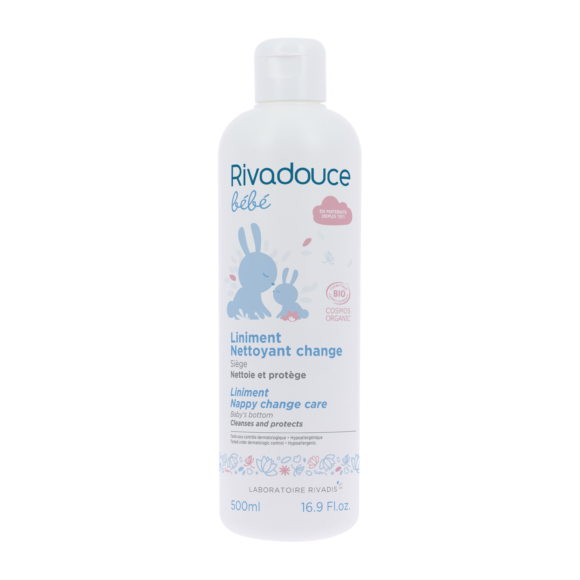 Rivadouce Bébé Bio Liniment Nappy Change Care (Liniment Nettoyant Change) 500ml