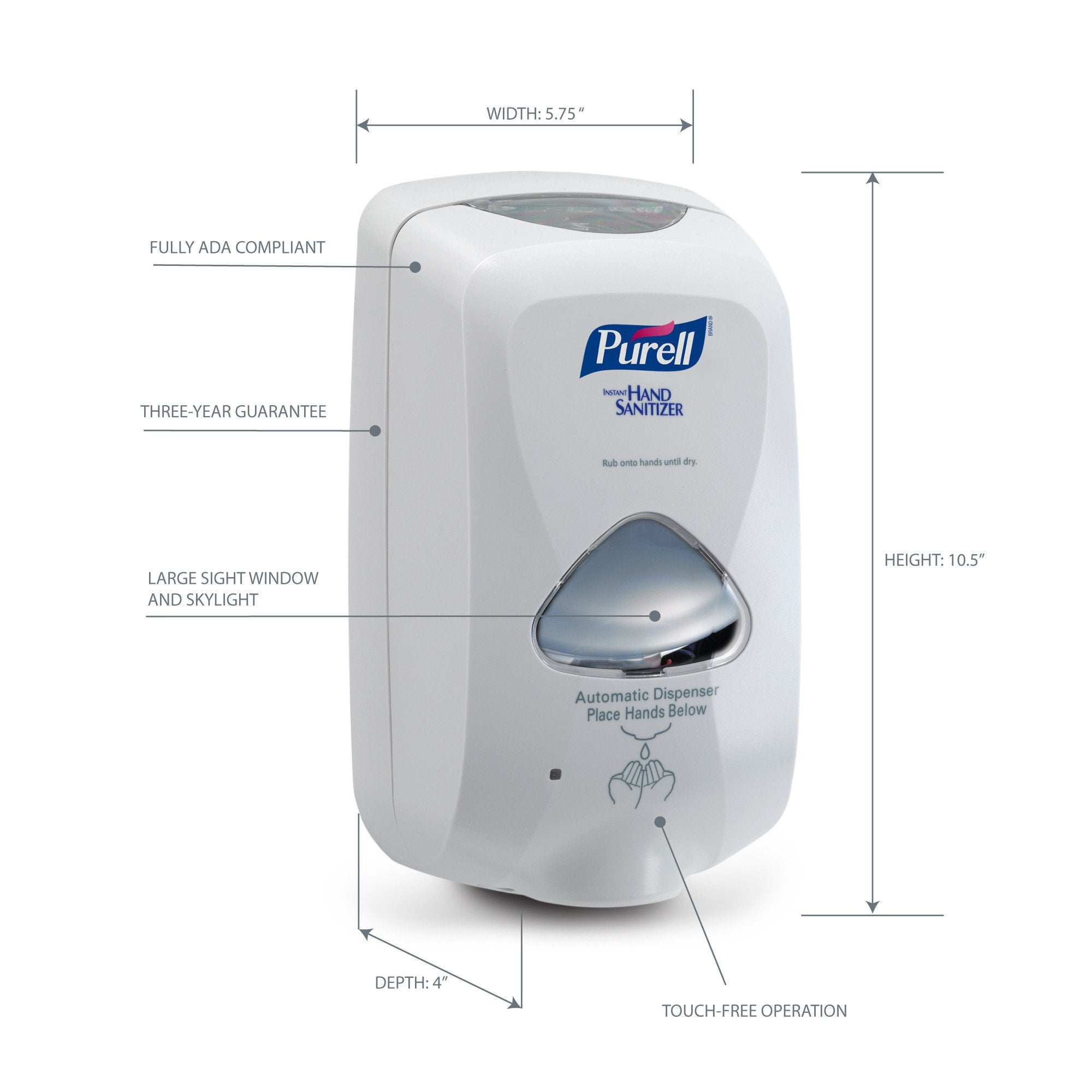 ISE International Singapore PURELL® TFX™ Touch Free Dispenser - Dove Gray