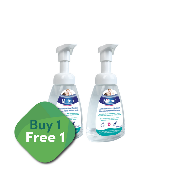 [BUY 1 FREE 1] MILTON Antibacterial Non-Alcohol Hand Sanitizer Foam (250ml)