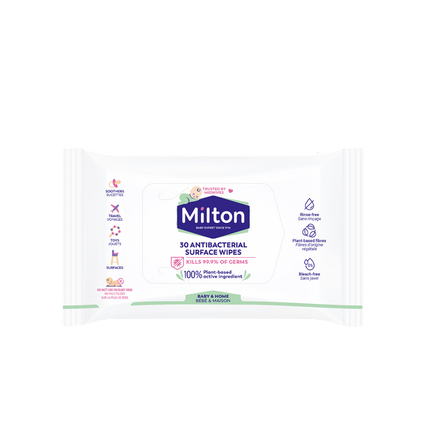 MILTON Antibacterial Surface Wipes - 30 wipes