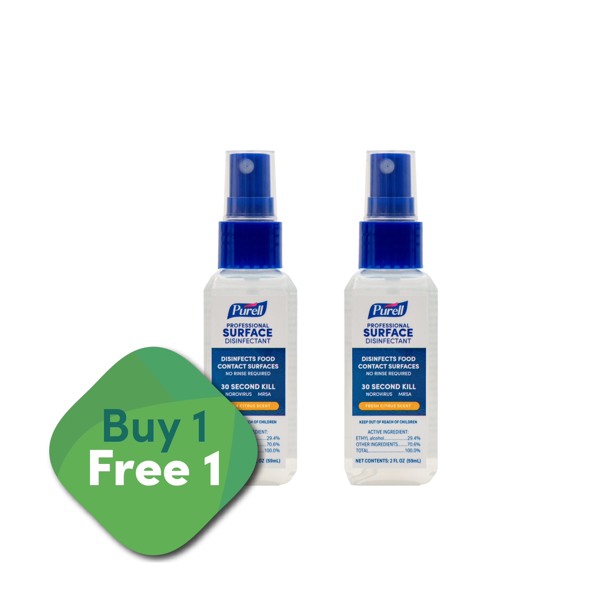 [BUY 1 FREE 1] Purell Professional Surface Disinfectant 59ml Capped Bottle Fresh Citrus Scent