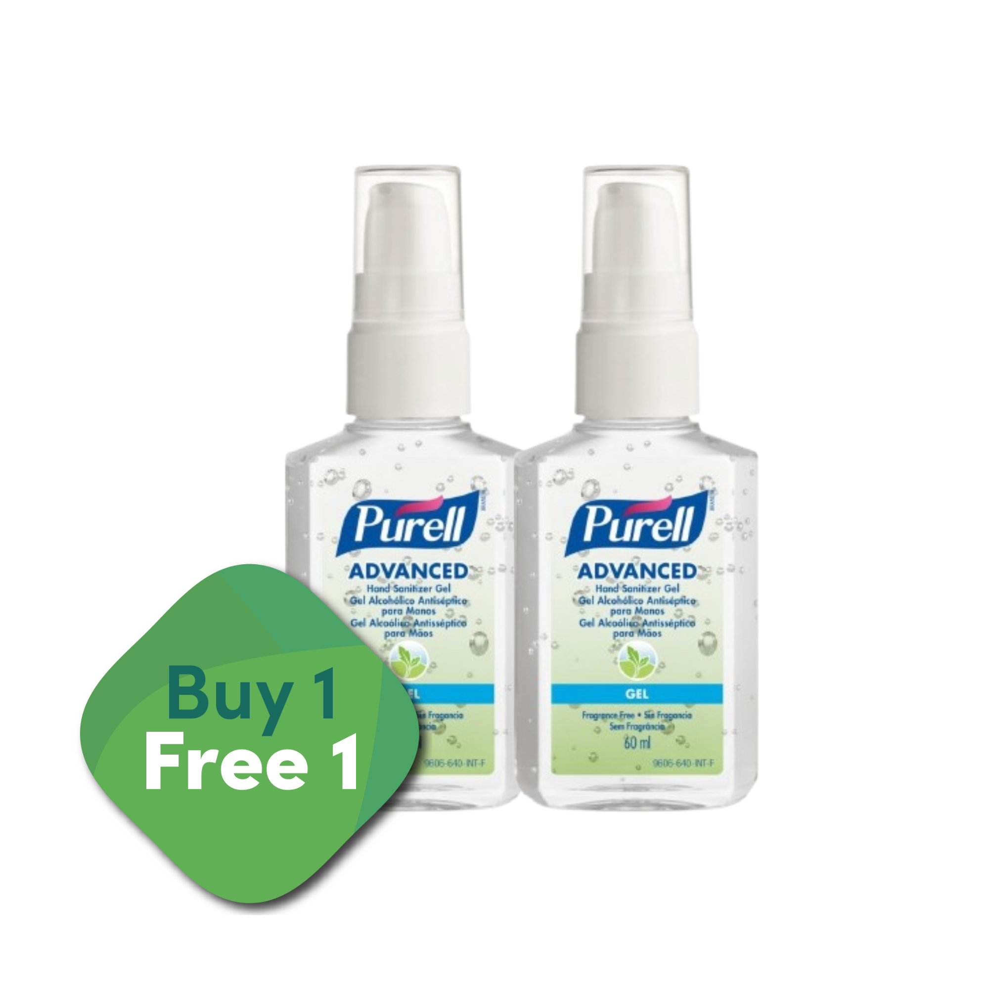 [BUY 1 FREE 1] PURELL® Advanced Instant Hand Sanitizer Pump Bottle - 60ml