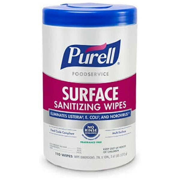 PURELL® Food Service Surface Sanitizing Wipes (Alcohol) - 110 Count (Fragrance Free)