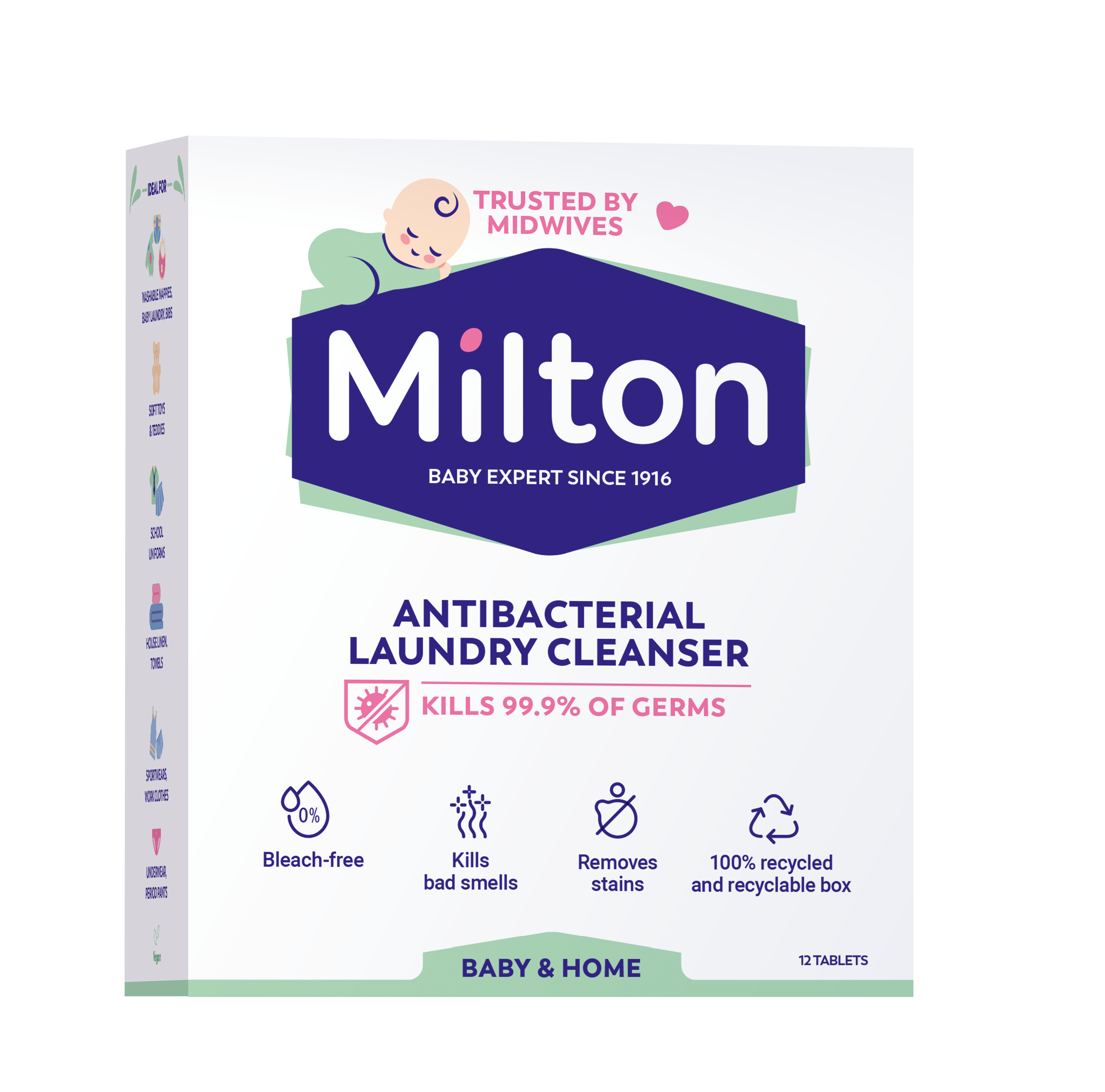 [BUY 1 FREE 1] MILTON Antibacterial Laundry Tablets (12s)