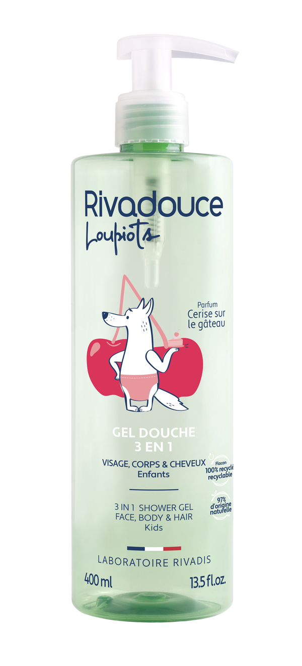 Rivadouce Loupiots Cerise Sur Le Gâteau 3-in-1 Shower Gel 400ml
