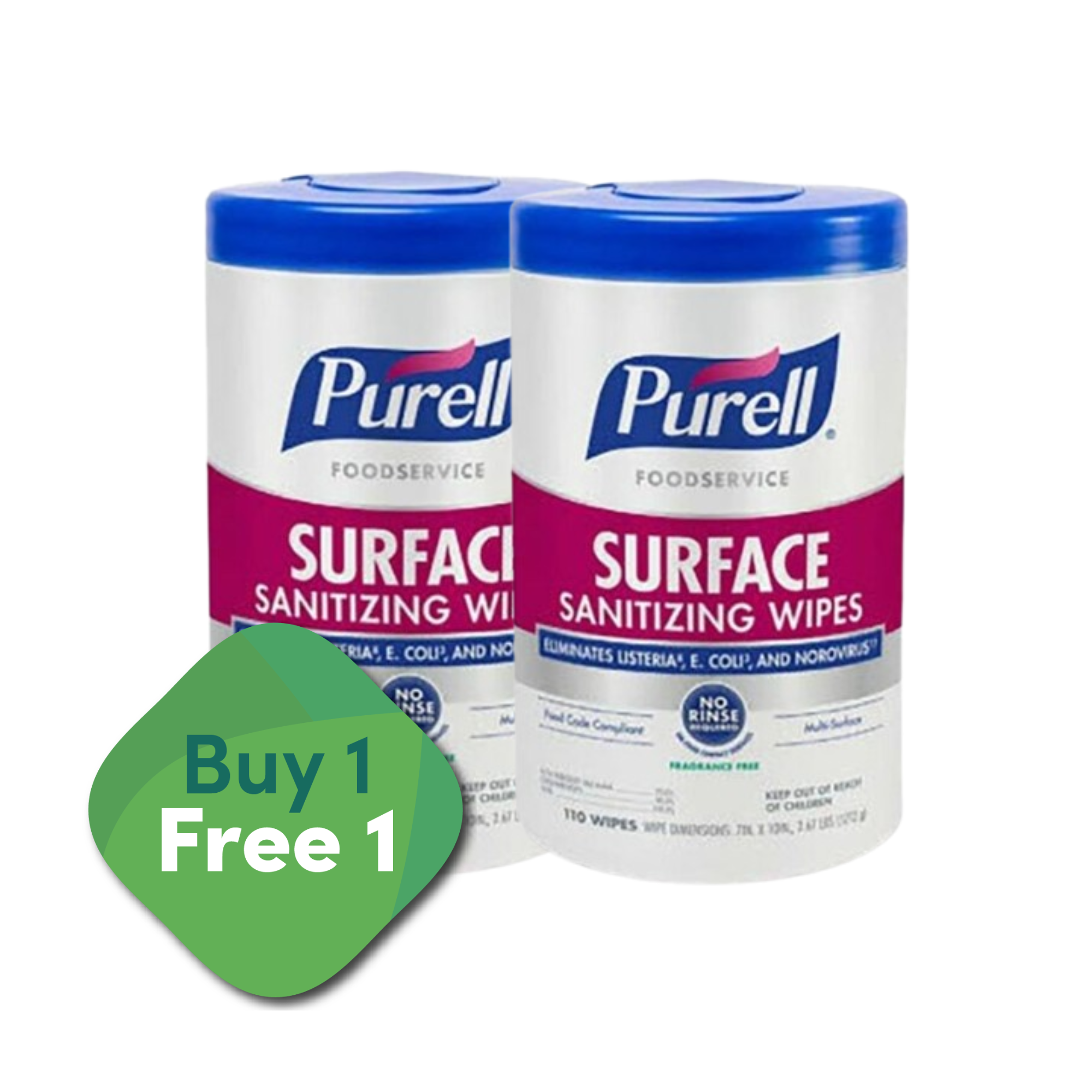 [BUY 1 FREE 1] PURELL® Food Service Surface Sanitizing Wipes (Alcohol) - 110 Count (Fragrance Free)